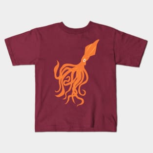 Orange Squid Kids T-Shirt